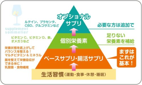 【サプリの選び方の基本】サプリメントのピラミッド